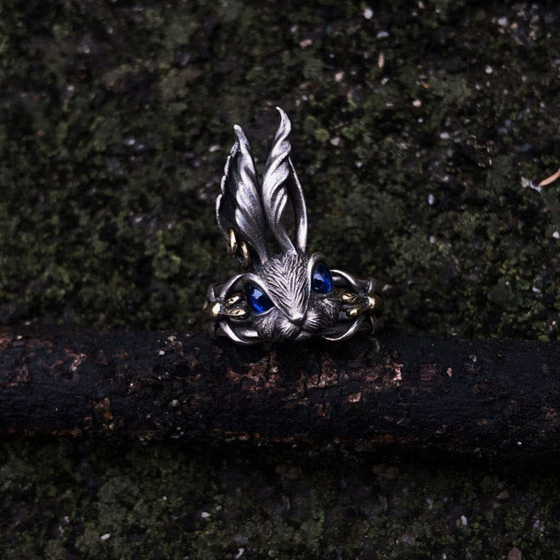 Limited Sale - The Lolita Alice Rabbit Blue Sapphire Ring