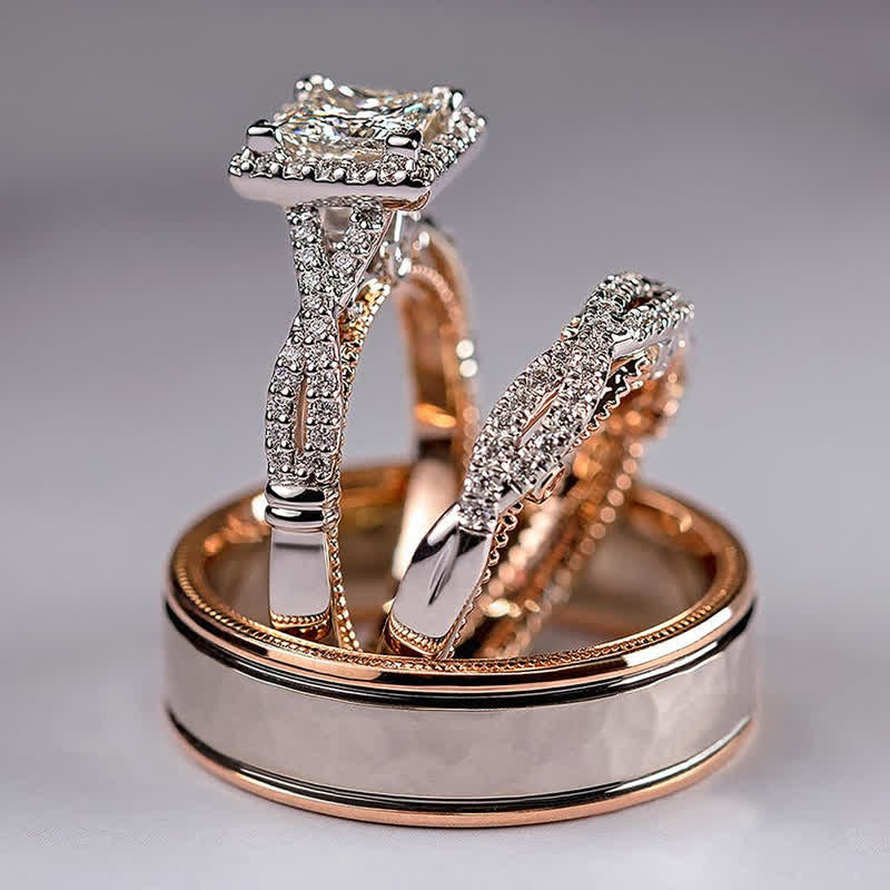 Prince Rose Couple Ring Set