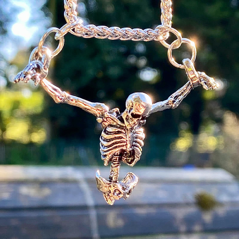 Shackled Skeleton Pendant Necklace