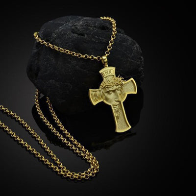 Pure Tin Jesus Cross Necklace
