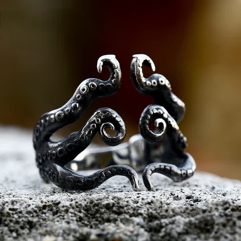 Men's Punk Octopus Tentacle Ring