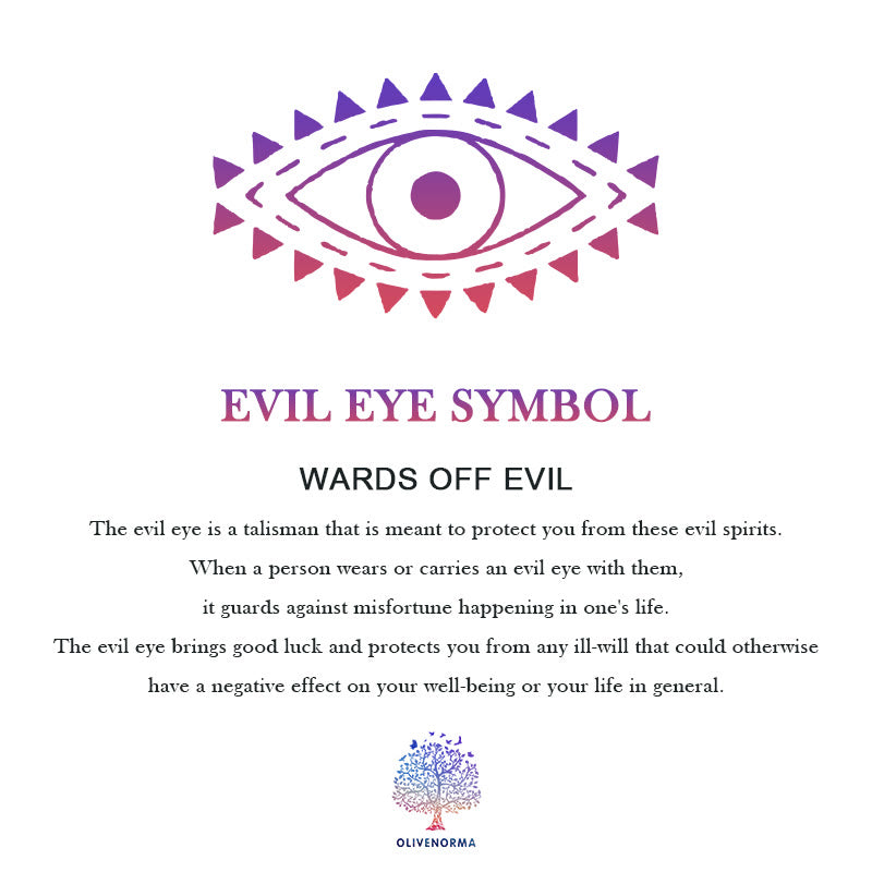 Olivenorma Amethyst Evil Eye Symbol Healing Bracelet