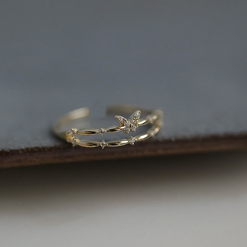 Delicate Cute Butterfly Ring