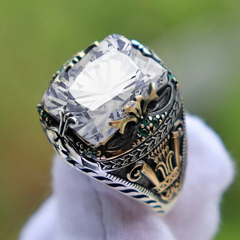 Limited Sale - Vintage Luxury Crown Gemstone Ring