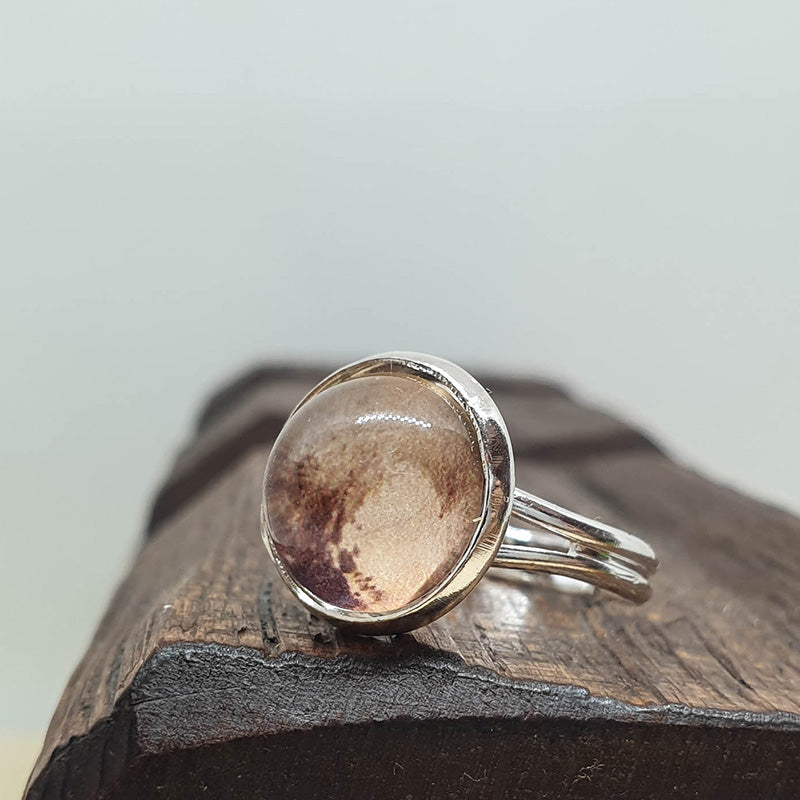 Glass Adjustable Galaxy Planet Ring