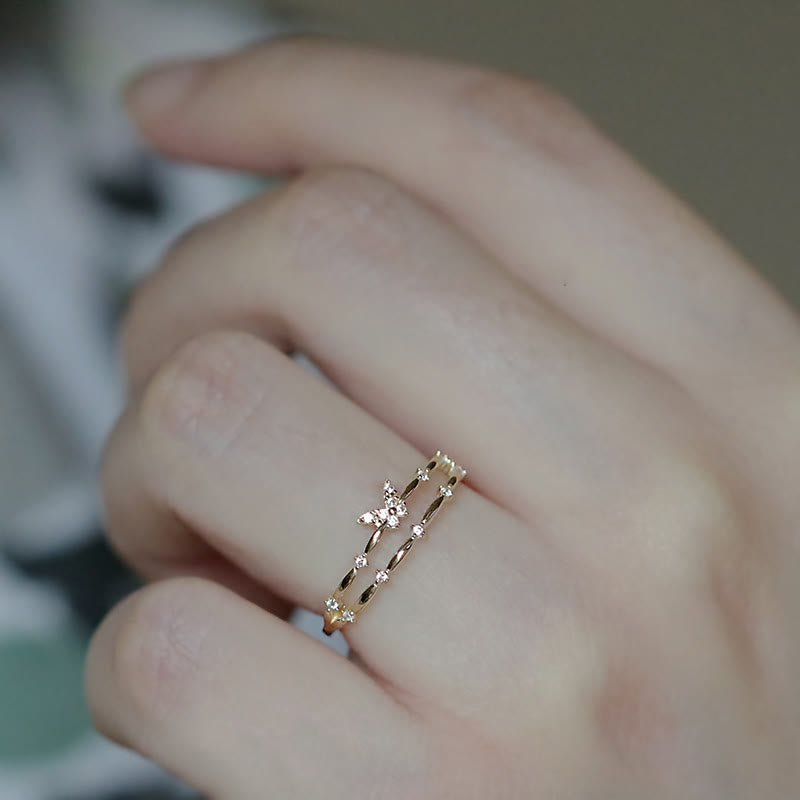 Delicate Cute Butterfly Ring