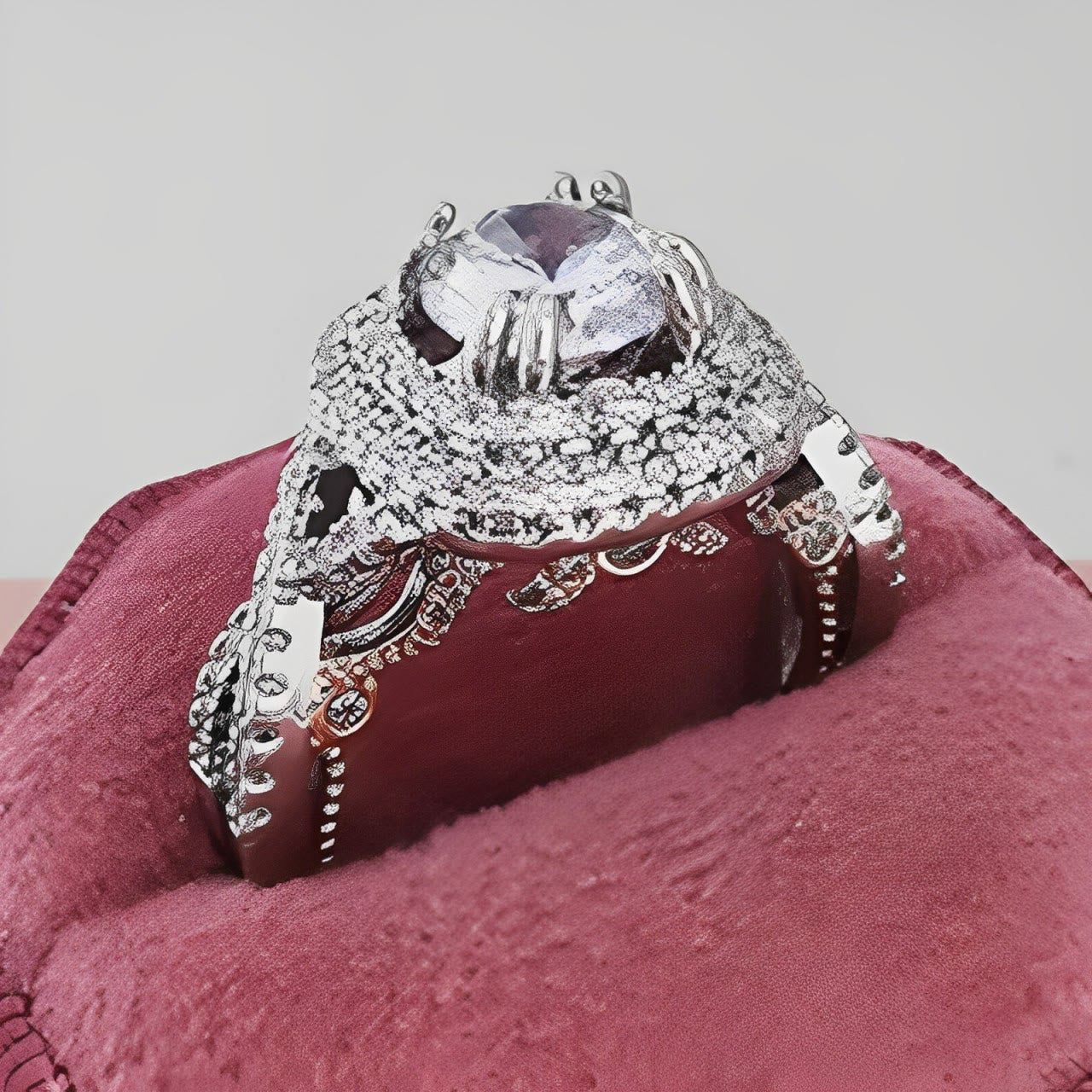 Vintage Luxury Moissanite Diamond Ring