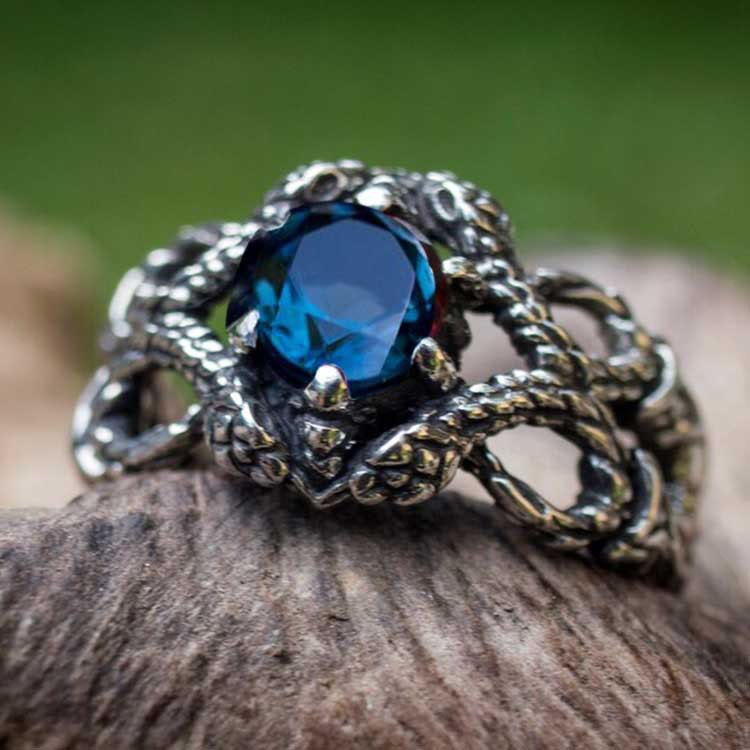 Vintage Sapphire Snake Creative Ring