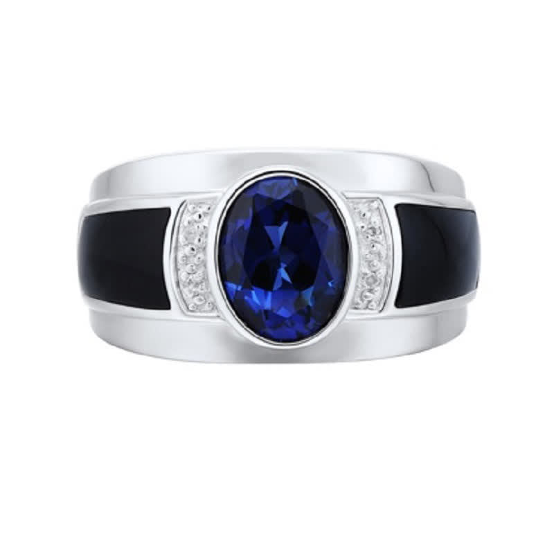 Limited Sale - Men's Sapphire Stylish Minimalist Ring