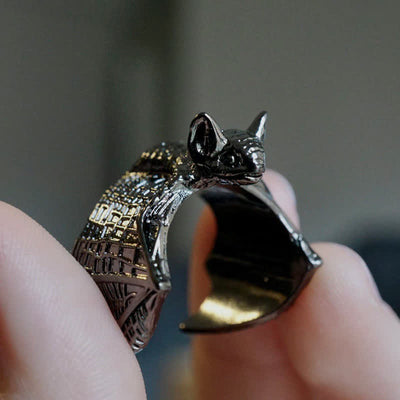 Magic Steampunk Vampire Bat Ring