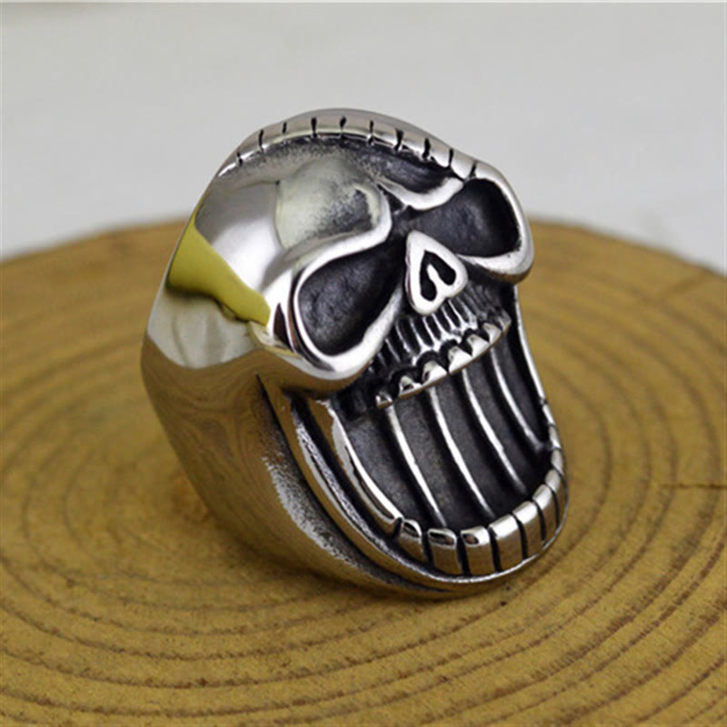 Men's Skull Corkscrew Design Ring