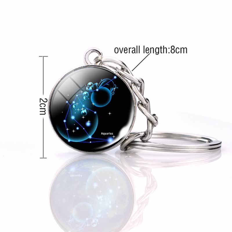 Glass 12 Stars Zodiac Starry Necklace