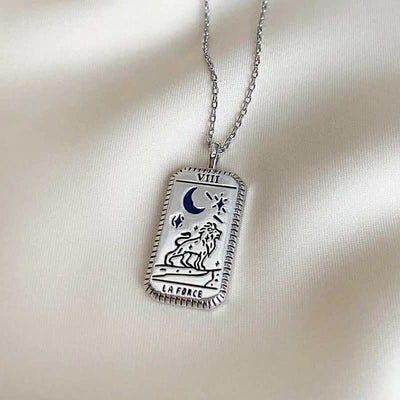 Olivenorma Divination Tarot Card Square Necklace