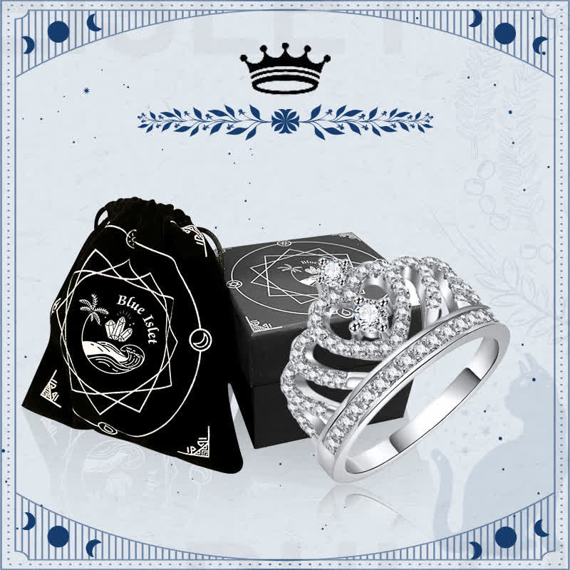 Creative Crown Design Zircon Ring