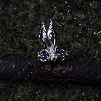 The Lolita Alice Rabbit Blue Sapphire Ring