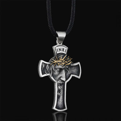 Vintage Christ Jesus Crucifix Necklace