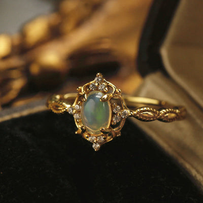 Adjustable Vintage Natural Opal Ring