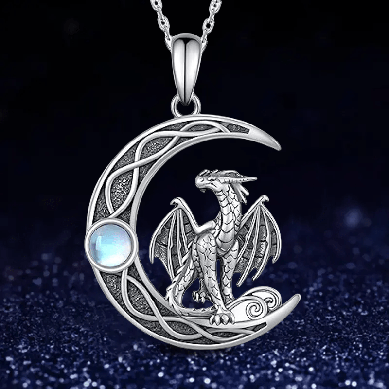 Limited Sale - Creative Moon & Dragon Pendant Necklace