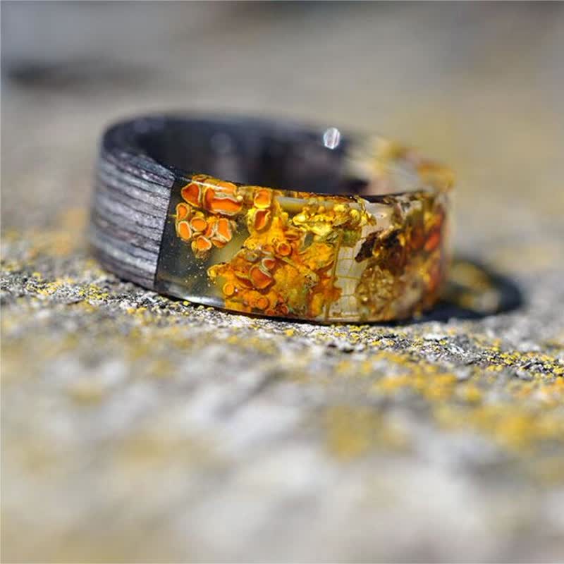 Women's Unique Forest Wooden Resin Ring