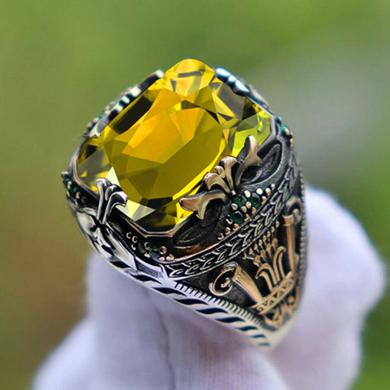 Limited Sale - Vintage Luxury Crown Gemstone Ring