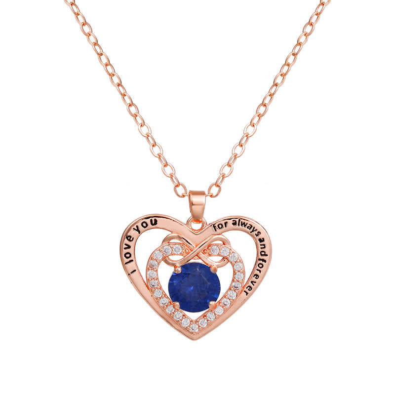 Heart to Heart Birthstones Necklace