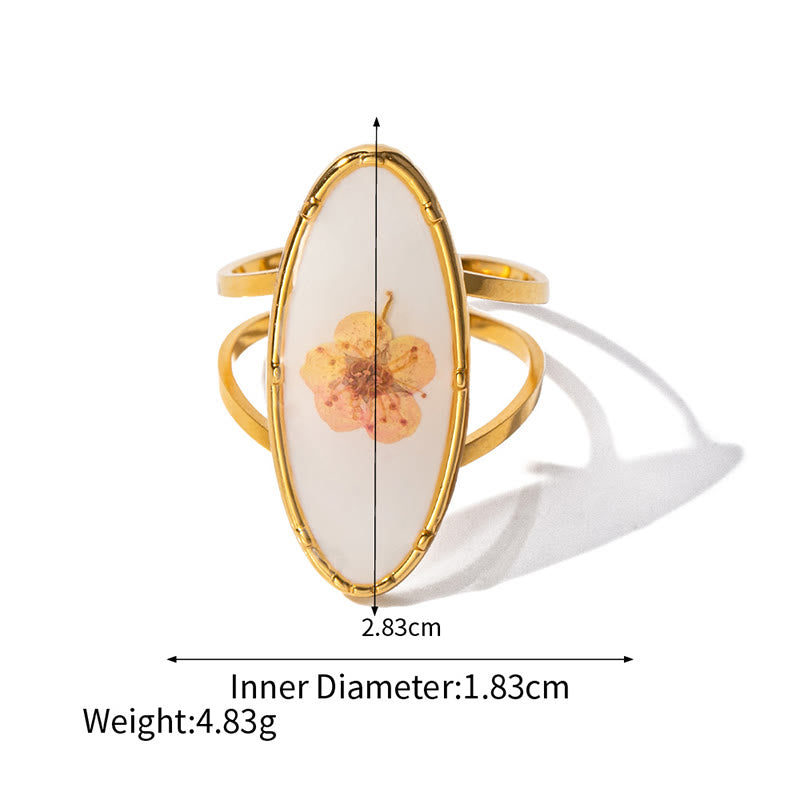 "Eternal Love" - Preserved Flower Resin Ring