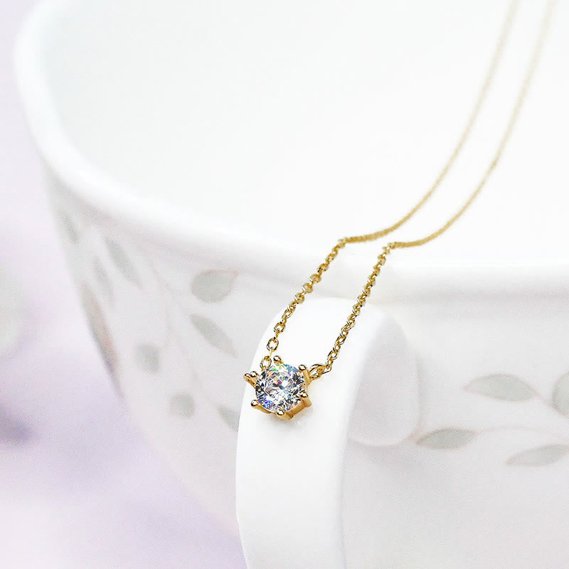 Dainty Shiny Zircon Elegant Necklace