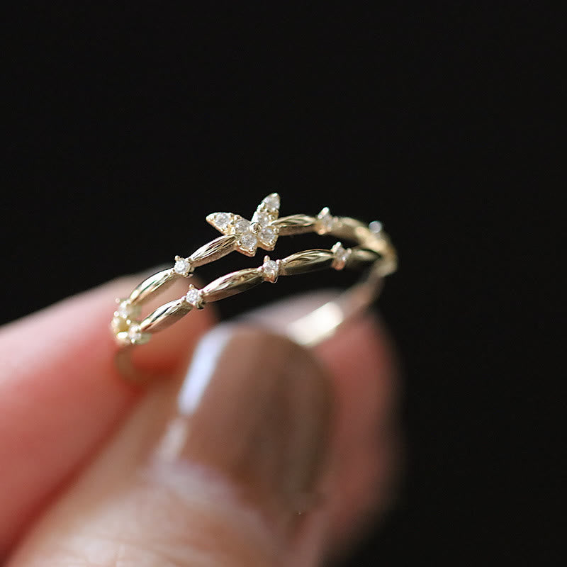 Delicate Cute Butterfly Ring