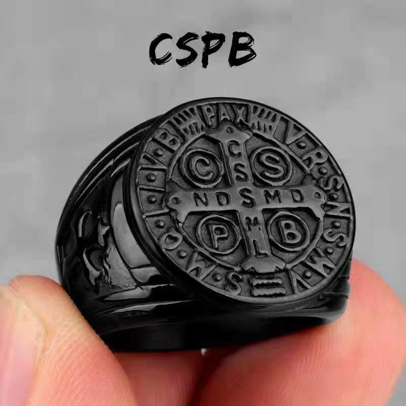 Men's CSPB Cross Stainless Steel Ring