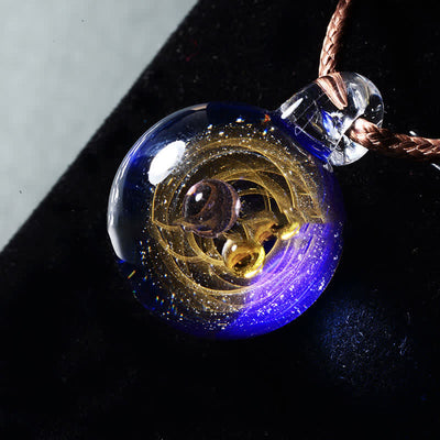 Cosmic Nebula Element Glass Necklace