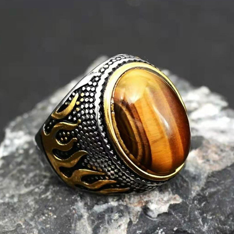 Olivenorma Tiger Eye Protection Ring