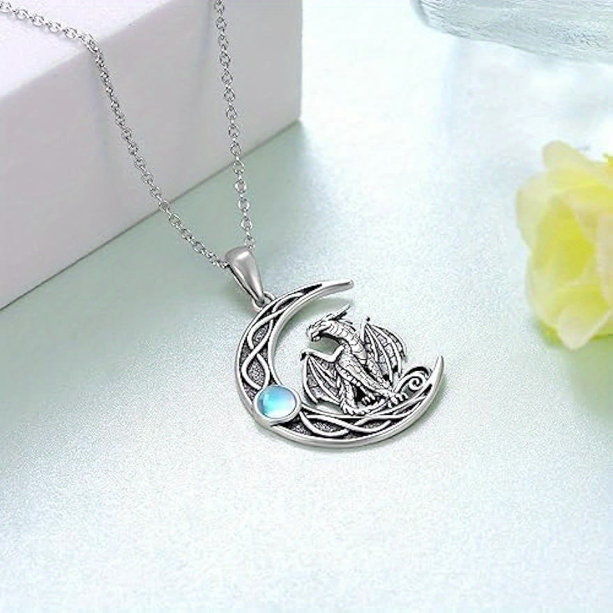 Limited Sale - Creative Moon & Dragon Pendant Necklace