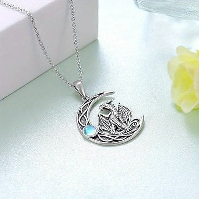 Limited Sale - Creative Moon & Dragon Pendant Necklace