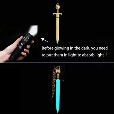 "Sword of Damocles" - Glow in The Dark Sword Necklace