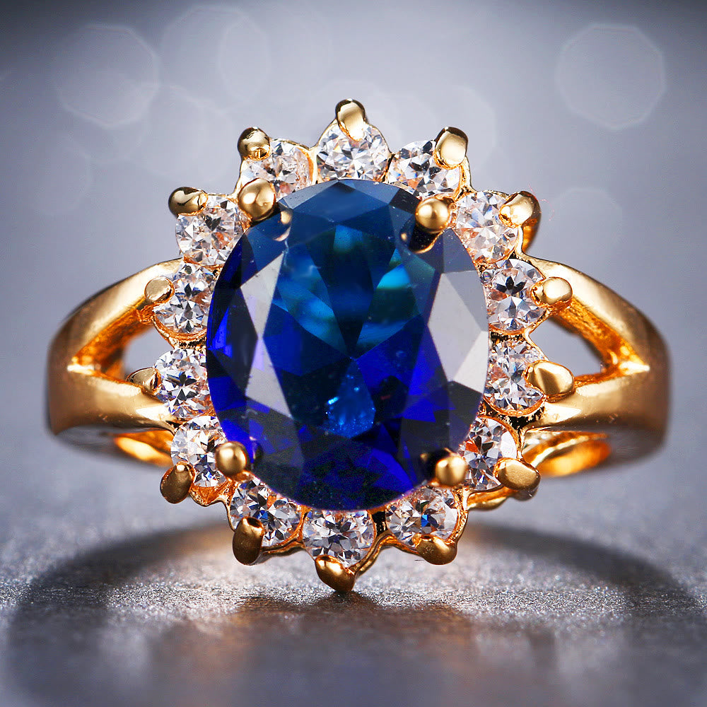 FREE Today: Luxury Sapphire with Clear Zirconia Ring