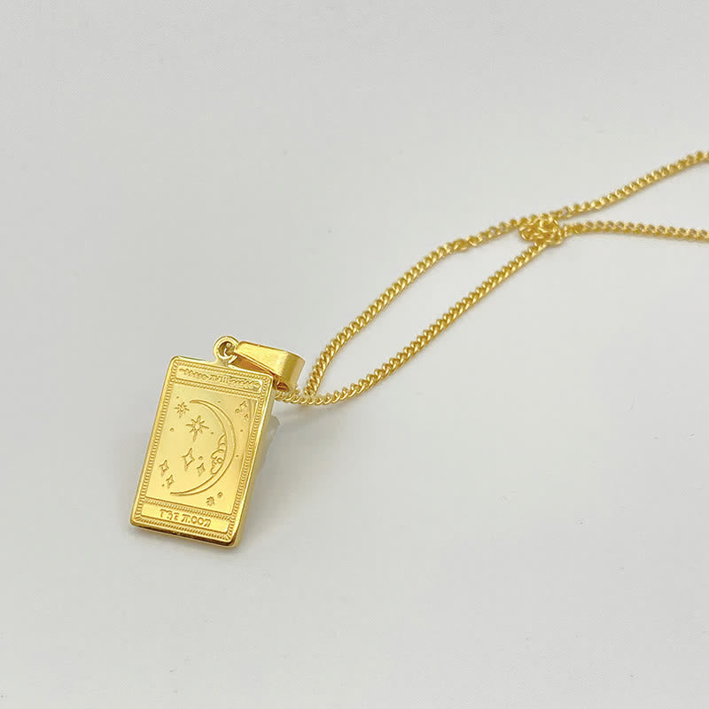 Olivenorma Tarot Card Carve Alloy Necklace