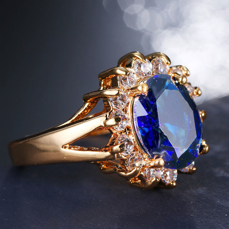 FREE Today: Luxury Sapphire with Clear Zirconia Ring