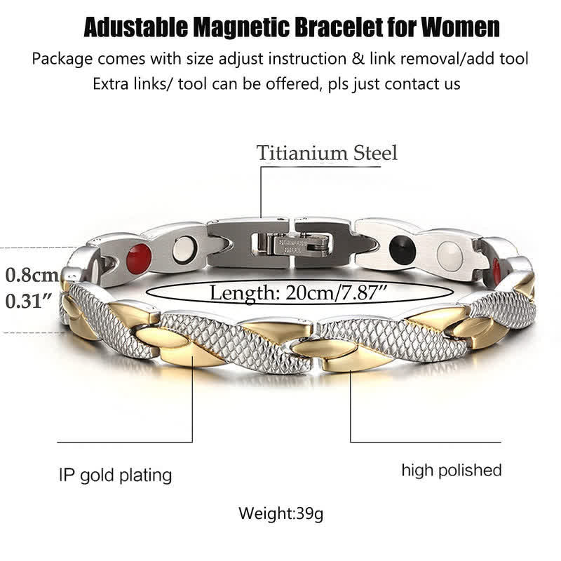 Dr. Magnetic  Stainless Steel Bracelet