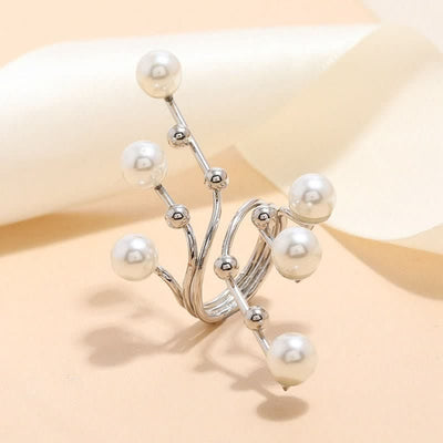 Women's Elegant Tree Branch Pearl Ring