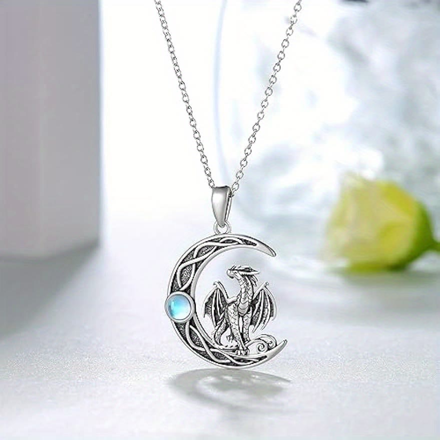 Limited Sale - Creative Moon & Dragon Pendant Necklace