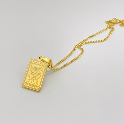 Olivenorma Tarot Card Carve Alloy Necklace