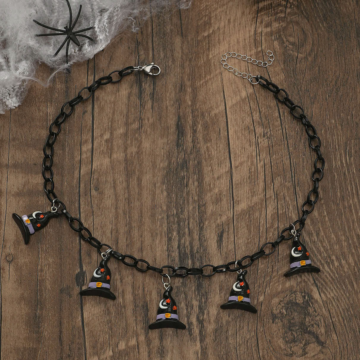 Pumpkin Skull Ghost Witch Hat Halloween Necklace