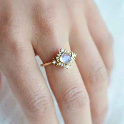 Moonstone My Sun and Stars Ring - image 1