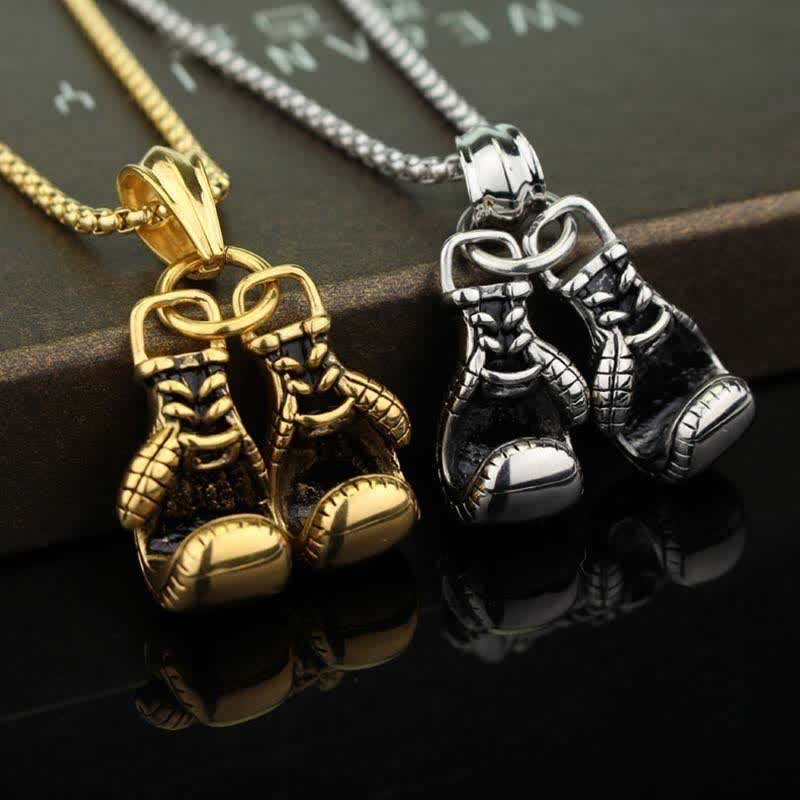 FREE Today:  Be Brave - Boxing Gloves Necklace