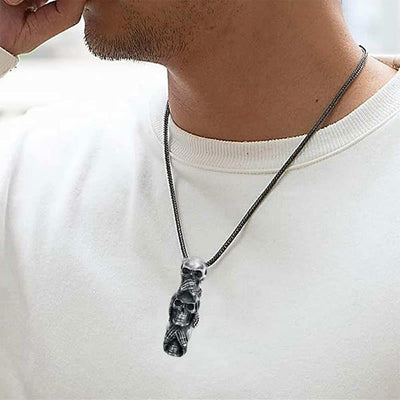 Speak No Evil, Hear No Evil, See No Evil Skulls Necklace