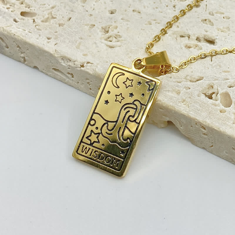 Olivenorma Vintage Tarot Card Fortune Necklace