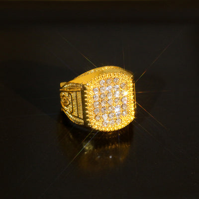 Sparkly Zircon Men's Signet Ring