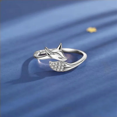 Cute s925 sterling silver Fox Shaped Ring