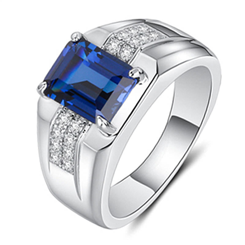 FREE Today: "Divine In Blue"  Men's Sapphire Ring