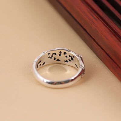 Antique Black Rose Carved Ring